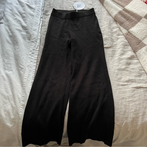 NWT Princess Polly Judy Wide Leg Knit Pants in Black - Petite - Picture 6 of 8